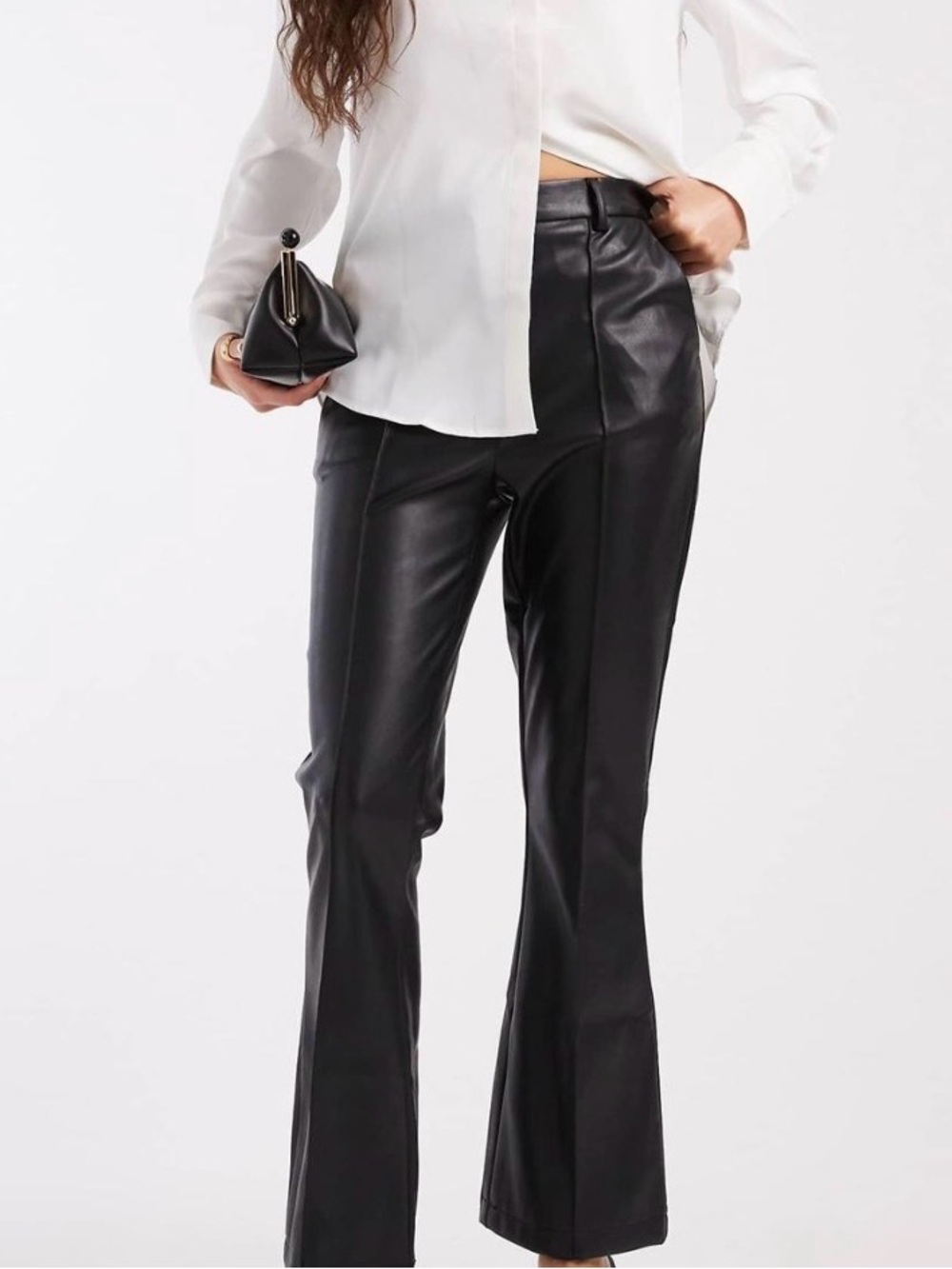 ASOS (faux) Leather Kick Flare Pants